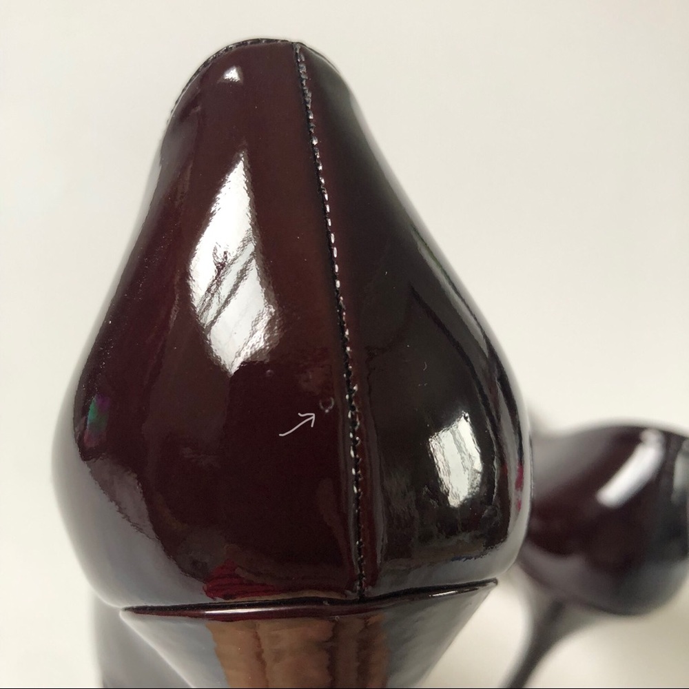 Dolce & Gabbana Burgundy Patent Pointed Toe Stiletto Heel Pumps Size 39/9 - Picture 11 of 11